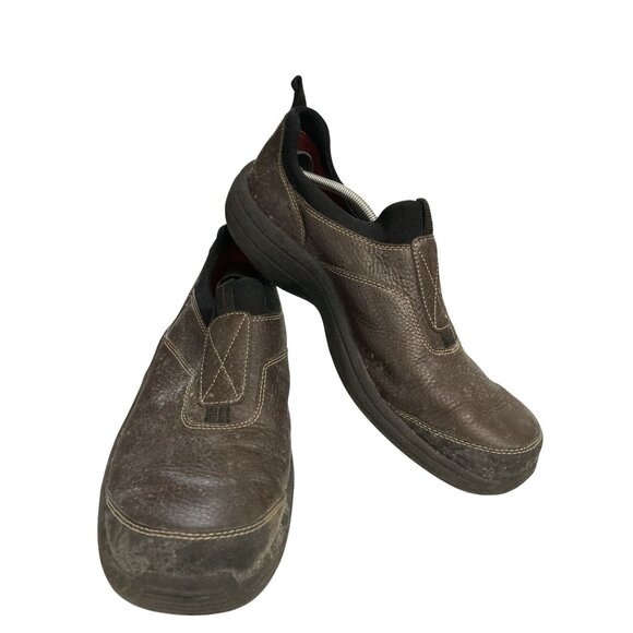 Clarks Privo Men's Size 12M Brown Leather Slip-On Shoes - Picture 1 of 8